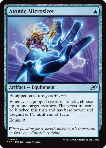 Atomic Microsizer trading card from Edge of Eternities Atomic Microsizer - Edge of Eternities Magic: The Gathering trading card