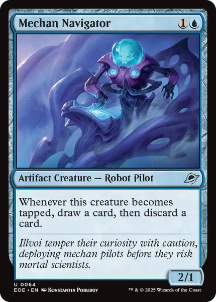 Mechan Navigator trading card from Edge of Eternities Mechan Navigator - Edge of Eternities Magic: The Gathering trading card
