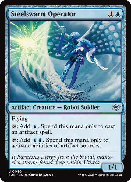 Steelswarm Operator trading card from Edge of Eternities Steelswarm Operator - Edge of Eternities Magic: The Gathering trading card