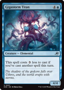 Gigastorm Titan - Edge of Eternities (EOE) #57 - Uncommon Magic: The Gathering Trading Card