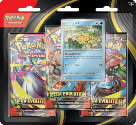 Mega Evolution 3 Pack Blister [Psyduck] - ME01: Mega Evolution Pokémon trading card