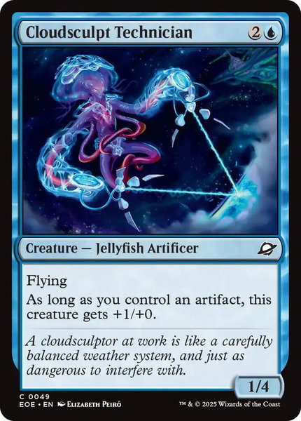 Cloudsculpt Technician trading card from Edge of Eternities Cloudsculpt Technician - Edge of Eternities Magic: The Gathering trading card