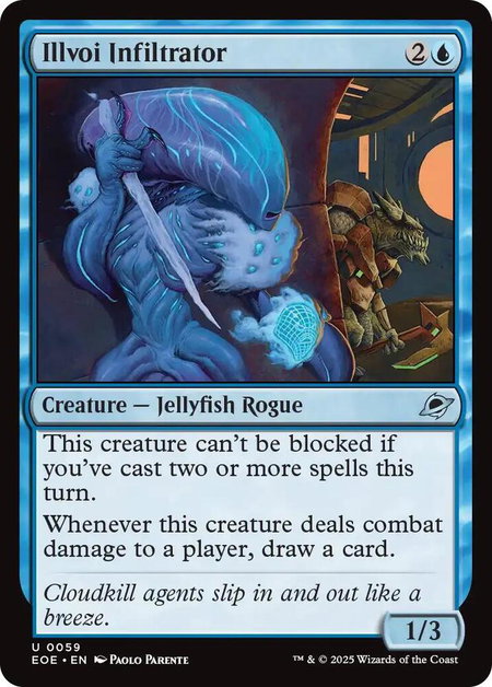 Illvoi Infiltrator trading card from Edge of Eternities Illvoi Infiltrator - Edge of Eternities Magic: The Gathering trading card