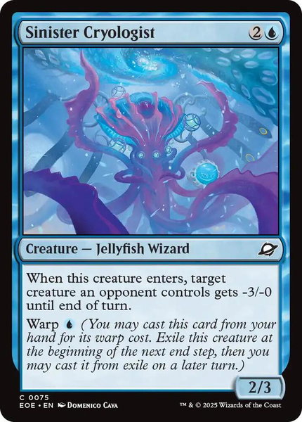 Sinister Cryologist - Edge of Eternities Magic: The Gathering trading card