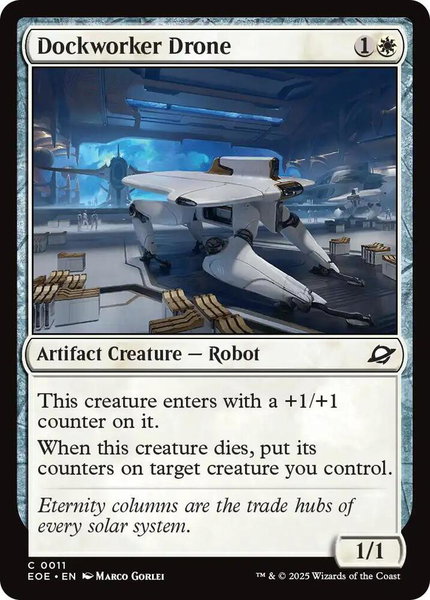 Dockworker Drone trading card from Edge of Eternities Dockworker Drone - Edge of Eternities Magic: The Gathering trading card