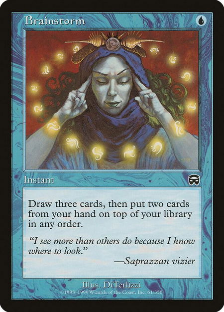 Brainstorm - Mercadian Masques Magic: The Gathering trading card