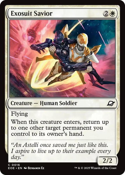 Exosuit Savior - Edge of Eternities Magic: The Gathering trading card