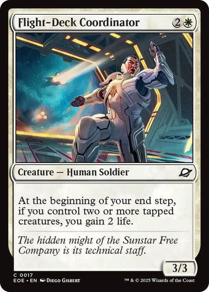 Flight-Deck Coordinator trading card from Edge of Eternities Flight-Deck Coordinator - Edge of Eternities Magic: The Gathering trading card