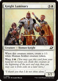 Knight Luminary - Edge of Eternities (EOE) #23 - Common Magic: The Gathering Trading Card
