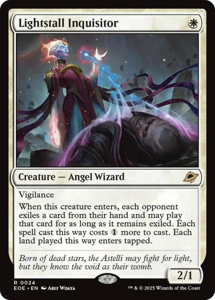 Lightstall Inquisitor trading card from Edge of Eternities Lightstall Inquisitor - Edge of Eternities Magic: The Gathering trading card