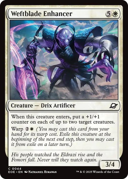 Weftblade Enhancer - Edge of Eternities Magic: The Gathering trading card