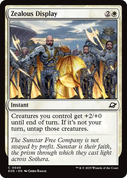 Zealous Display - Edge of Eternities Magic: The Gathering trading card