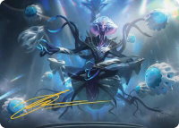Mm'menon, the Right Hand Art Card (Gold-Stamped Signature) - Art Series: Edge of Eternities (AAEOE) #8 - Special Magic: The Gathering Trading Card