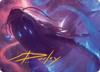 Starbreach Whale Art Card (Gold-Stamped Signature) - Art Series: Edge of Eternities (AAEOE) #9 - Special Magic: The Gathering Trading Card