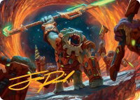 Frontline War-Rager Art Card (Gold-Stamped Signature) - Art Series: Edge of Eternities (AAEOE) #16 - Special Magic: The Gathering Trading Card