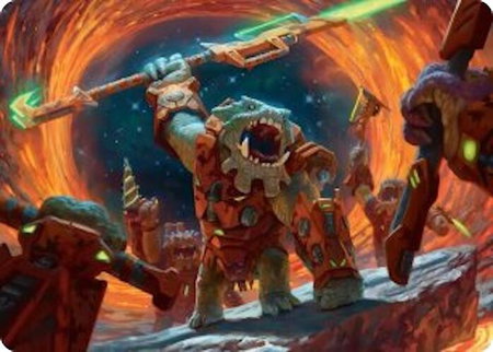 Frontline War-Rager Art Card trading card from Art Series: Edge of Eternities Frontline War-Rager Art Card - Art Series: Edge of Eternities Magic: The Gathering trading card