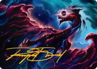 Nova Hellkite Art Card (18/54) (Gold-Stamped Signature) - Art Series: Edge of Eternities (AAEOE) #18 - Special Magic: The Gathering Trading Card