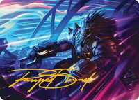 Tannuk, Steadfast Second Art Card (Gold-Stamped Signature) - Art Series: Edge of Eternities (AAEOE) #19 - Special Magic: The Gathering Trading Card