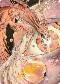 Nova Hellkite Art Card (40/54) (Gold-Stamped Signature) - Art Series: Edge of Eternities (AAEOE) #40 - Special Magic: The Gathering Trading Card
