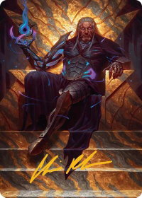 Tezzeret, Cruel Captain Art Card (1/54) (Gold-Stamped Signature) - Art Series: Edge of Eternities (AAEOE) #1 - Special Magic: The Gathering Trading Card