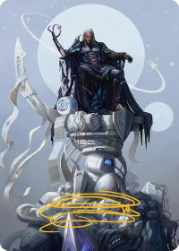Tezzeret, Cruel Captain Art Card (35/54) (Gold-Stamped Signature) - Art Series: Edge of Eternities (AAEOE) #35 - Special Magic: The Gathering Trading Card