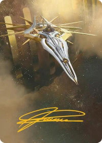 Dawnsire, Sunstar Dreadnought Art Card (Gold-Stamped Signature) - Art Series: Edge of Eternities (AAEOE) #27 - Special Magic: The Gathering Trading Card
