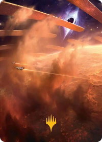 Adagia, Windswept Bastion Art Card (Gold-Stamped Planeswalker Symbol) - Art Series: Edge of Eternities (AAEOE) #29 - Special Magic: The Gathering Trading Card