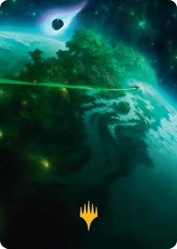 Evendo, Waking Haven Art Card (Gold-Stamped Planeswalker Symbol) - Art Series: Edge of Eternities (AAEOE) #30 - Special Magic: The Gathering Trading Card