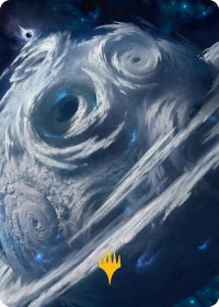 Uthros, Titanic Godcore Art Card (Gold-Stamped Planeswalker Symbol) - Art Series: Edge of Eternities (AAEOE) #34 - Special Magic: The Gathering Trading Card