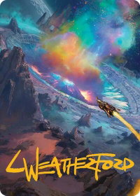 Meteor Crater Art Card (Gold-Stamped Signature) - Art Series: Edge of Eternities (AAEOE) #45 - Special Magic: The Gathering Trading Card