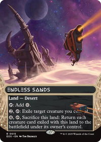 Endless Sands (0015) (Borderless) - Edge of Eternities: Stellar Sights (EOS) #15 - Rare Magic: The Gathering Trading Card