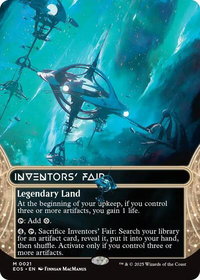Inventors' Fair (0021) (Borderless) - Edge of Eternities: Stellar Sights (EOS) #21 - Mythic Magic: The Gathering Trading Card