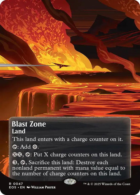 Blast Zone (0047) (Borderless) - Edge of Eternities: Stellar Sights Magic: The Gathering trading card