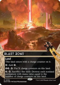 Blast Zone (0092) (Borderless) (Galaxy Foil) - Edge of Eternities: Stellar Sights (EOS) #92 - Rare Magic: The Gathering Trading Card