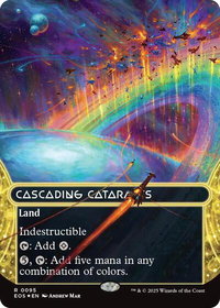 Cascading Cataracts (0095) (Borderless) (Galaxy Foil) - Edge of Eternities: Stellar Sights (EOS) #95 - Rare Magic: The Gathering Trading Card
