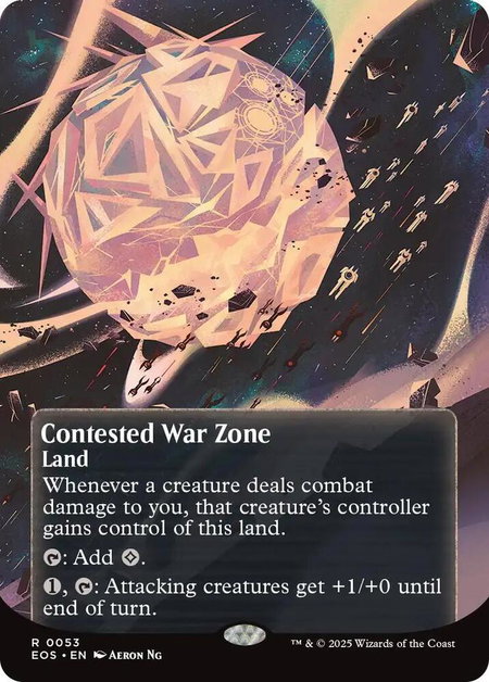 Contested War Zone (0053) (Borderless) - Edge of Eternities: Stellar Sights Magic: The Gathering trading card