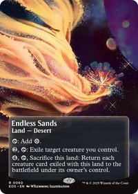 Endless Sands (0060) (Borderless) - Edge of Eternities: Stellar Sights (EOS) #60 - Rare Magic: The Gathering Trading Card