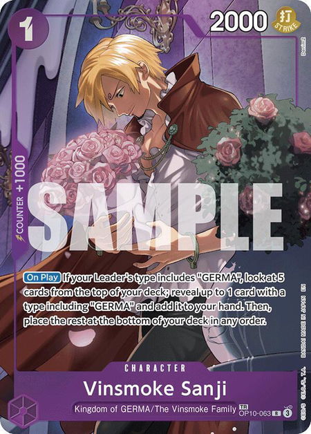 Vinsmoke Sanji (TR) - Legacy of the Master One Piece trading card