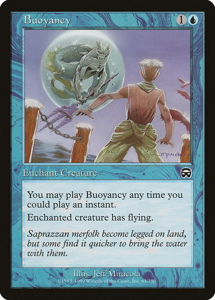 Buoyancy trading card from Mercadian Masques Buoyancy - Mercadian Masques Magic: The Gathering trading card