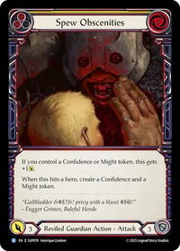 Spew Obscenities - Super Slam (SUP) #SUP078 - Rare Flesh and Blood Trading Card