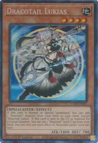 Dracotail Lukias (CR) - Justice Hunters (JUSH) #JUSH-EN001 - Collector's Rare YuGiOh Trading Card