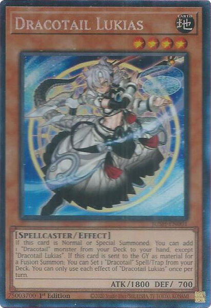 Dracotail Lukias (CR) - Justice Hunters YuGiOh trading card