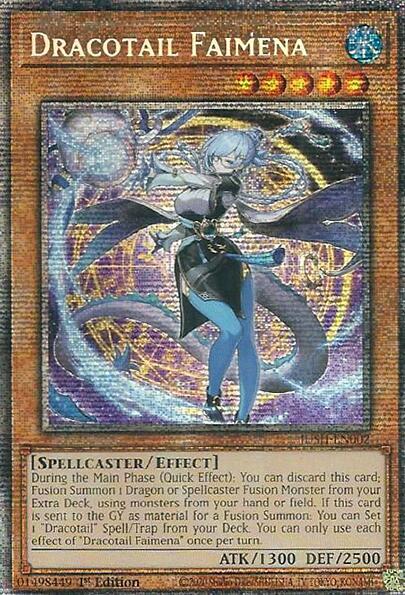 Dracotail Faimena (Starlight Rare) trading card from Justice Hunters Dracotail Faimena (Starlight Rare) - Justice Hunters YuGiOh trading card