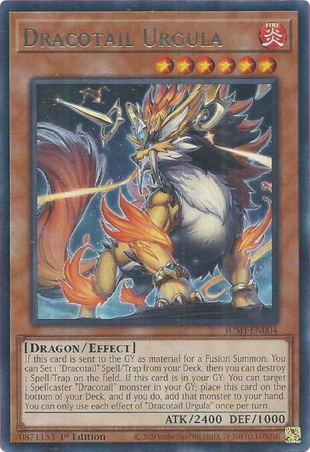 Dracotail Urgula - Justice Hunters YuGiOh trading card