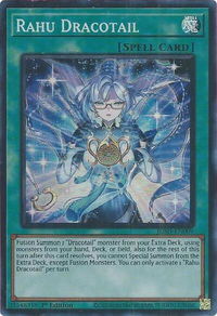 Rahu Dracotail - Justice Hunters (JUSH) #JUSH-EN009 - Super Rare YuGiOh Trading Card
