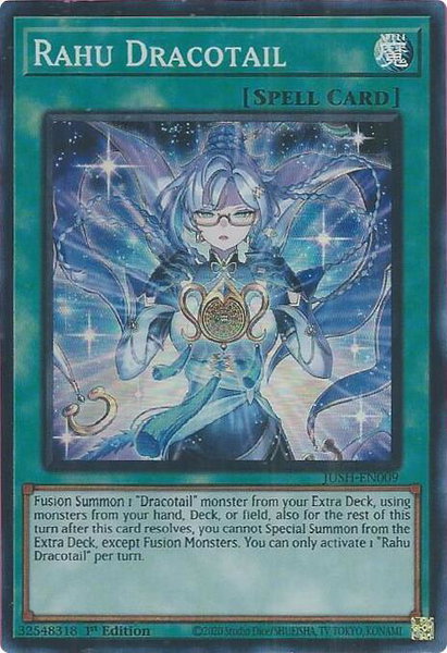 Rahu Dracotail - Justice Hunters YuGiOh trading card