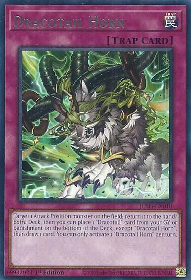 Dracotail Horn - Justice Hunters YuGiOh trading card