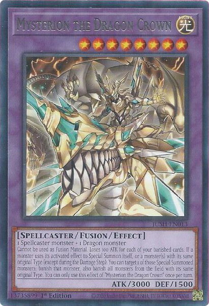 Mysterion the Dragon Crown trading card from Justice Hunters Mysterion the Dragon Crown - Justice Hunters YuGiOh trading card