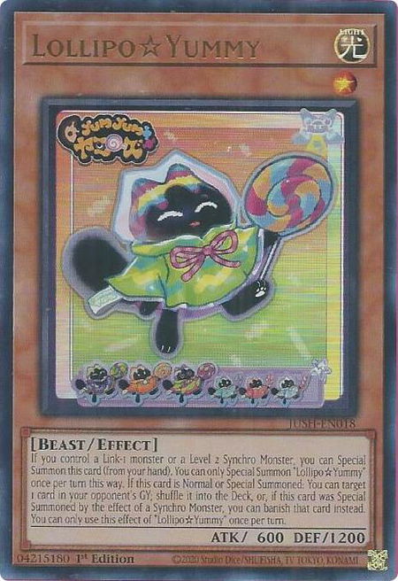 LollipoYummy - Justice Hunters YuGiOh trading card