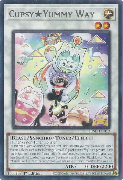 CupsyYummy Way trading card from Justice Hunters CupsyYummy Way - Justice Hunters YuGiOh trading card
